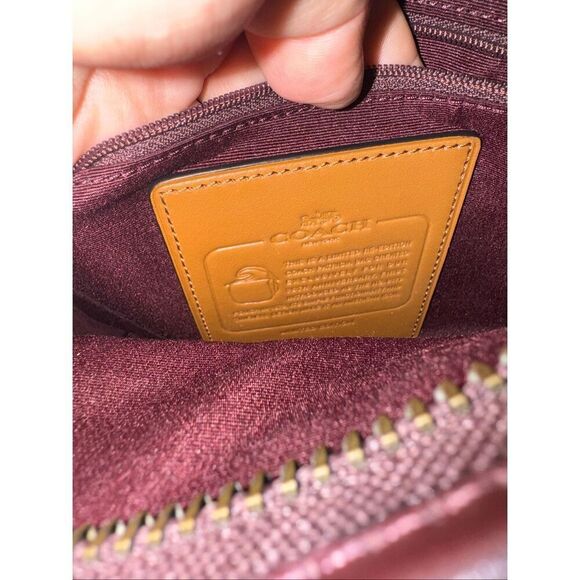 Coach 75th anniversary stripe Patricia leather saddle purse - EUC - Picture 8 of 14